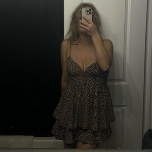 princess polly brown floral romper dress